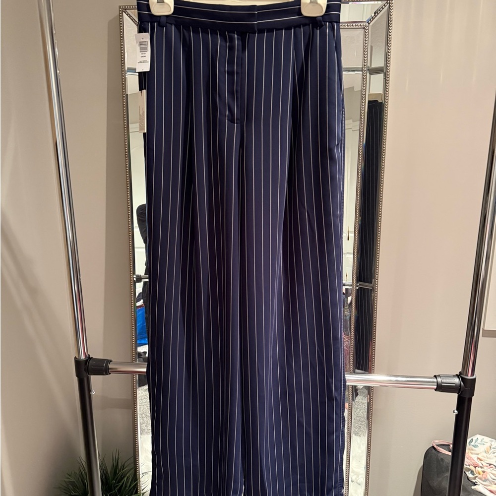 Babaton Navy Striped Women's Pants